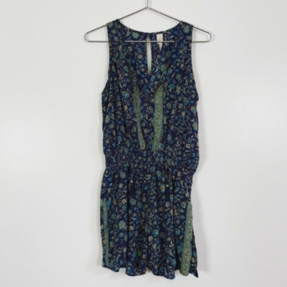 Raga Blue Floral Boho Romper - Picture 1 of 6
